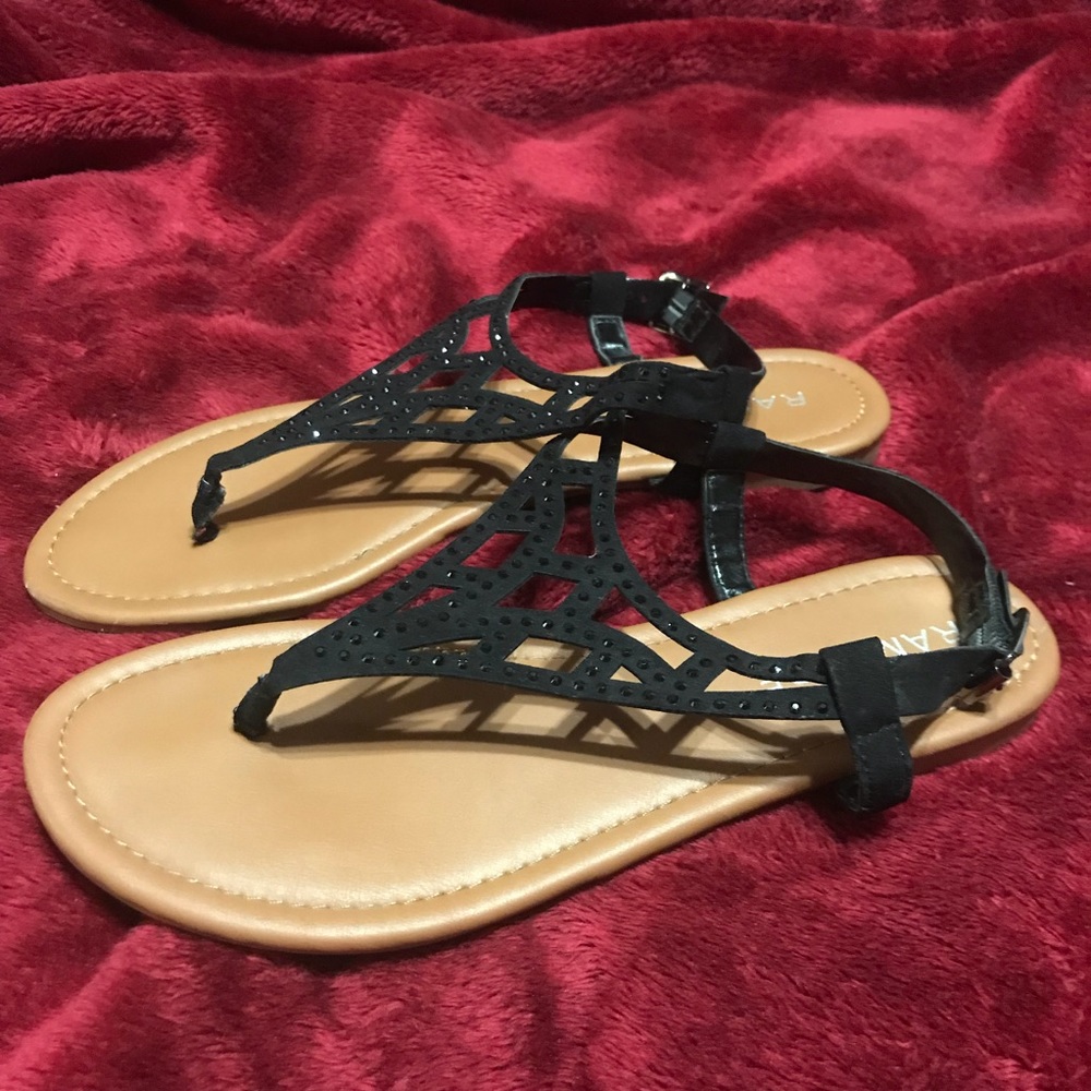 black sandals